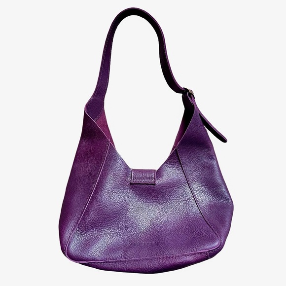 Portland Leather Flora Shoulder Bag in Plum - Picture 3 of 5